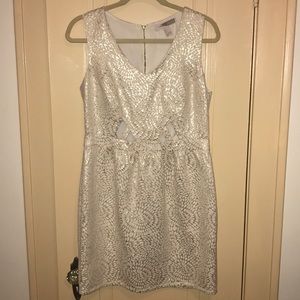 Gold Metallic Sleeveless Party Dress